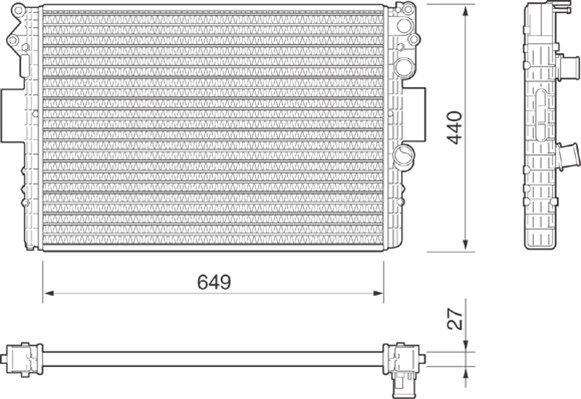 MAGNETI MARELLI radiatorius, variklio aušinimas 350213183000